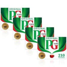 Image of PG Tips Original Tea Bags Catering Rich Quality Taste Biodegradable Pack 4 x 210