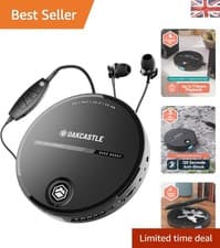 Image of Wireless Freedom: Portable CD Player with In-Line Earphones & 7-Hour Playtime