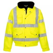 Image of Hi Viz High Visibility Bomber Jacket Waterproof Safety Workwear Security Coat