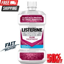Image of Listerine Advanced Defence Gum Disease Treatment Mouthwash 500ml Dental Care UK