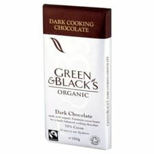 Image of Green & Black's Organic Dark Cooking Chocolate 150g - Pack of 2