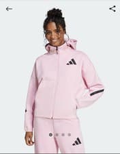 Image of Adidas Performance Z.N.E Full Zip Hoodie In True Pink
