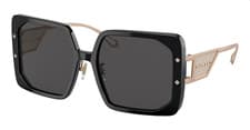 Image of Brand new Bvlgari BV 8254F Black Gold Square Oversized Sunglasses