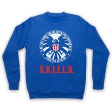 Image of IRON MAN MOVIE S.H.I.E.L.D. AVENGERS LOGO ADULTS UNISEX SWEATSHIRT