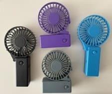 Image of HAND HELD MINI FAN -DUAL POSITION - BATTERY OPERATED - HOME / TRAVEL /HOLIDAYS