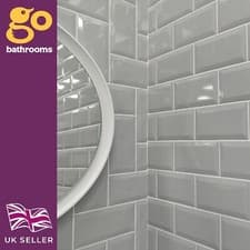 Image of Grey Metro Ceramic Wall Tile Subway Bulk Buy 10m² 20m² 30m² 100x200mm