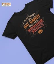 Image of Eat Candy & Watch Horror Movies T-Shirt