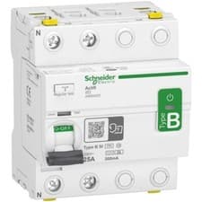 Image of Schneider Acti9 25A 2 Pole 300mA Type B Instantaneous Time Delay DC RCD