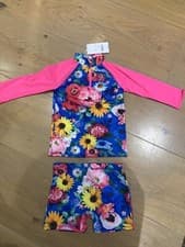 Image of Monsoon Swim Girls Two Piece Swimsuit 7-8 Years NWT