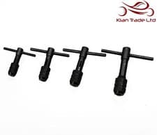 Image of STANDARD T HANDLE TYPE TAP WRENCH 4.7mm 6mm 8mm 12mm THREADING TOOL 4 SIZES