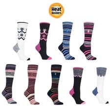 Image of Womens Ski Socks HEAT HOLDERS Skiing Ultra Lite 1.0 TOG Thermal 'Apres' - 1 Pair