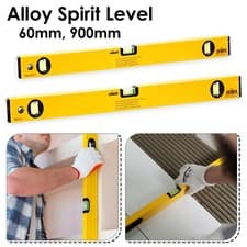 Image of Rolson Alloy Spirit Level Aluminium Trade Tool DIY Home Garage Repair 600/900mm