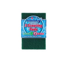 Image of Minky Anti-Bac Antigrease Scourers Flat Pack Of 3