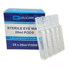 Image of Qualicare STERILE Eye Wash Pods 20ML - 25 x 20ml Pods (Expires June 2030)