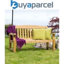 Image of Zest Emily Wooden 3 Seater Bench Garden Patio Park Pub Chair Seat 5ft
