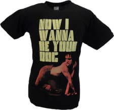 Image of Mens Black Official Iggy and the Stooges Now I Wanna Be Your Dog T Shirt