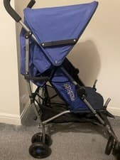 Image of Mamas & Papas Swirl Stroller Pushchair - Blue Lightweight Buggy