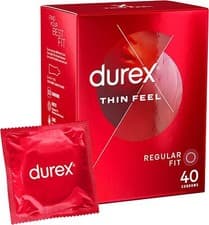 Image of Durex Thin Feel 40s Regular Fit Quality Latex Condoms (Pack of 40)