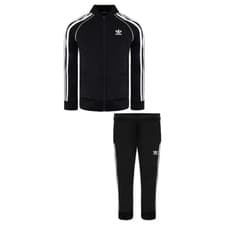 Image of Adidas Logo Kids Black Tracksuit