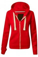 Image of Ladies Plain Zipped Hoodie