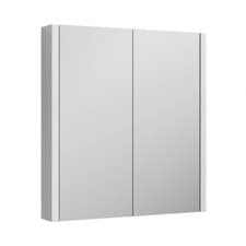 Image of Nuie Parade Wall Mounted Bathroom Mirrored Cabinet 600mm Gloss White / Grey