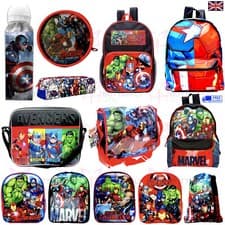 Image of Marvel Avengers Boys Girls Kids Backpack Messenger Bag Pencil Case Gym Bag