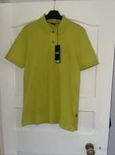 Image of Boss Pallas Polo Shirt Regular Fit Light Green Size Uk Small Brand New With Tags