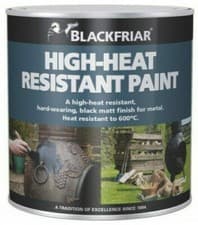 Image of 600 Degrees High Heat Resistant Paint Hard Wearing Blackfriar Black Matt 250ml
