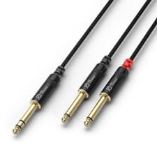 Image of High Quality 6.3mm Stereo Jack to Mono Jack Cable 1.5m - Studio DJ Signal Lead