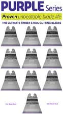 Image of SMART PURPLE Series Titanium Bi-Metal/Wood/Nail/PVC Multi Tool Blade Choose Size