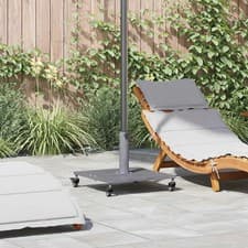 Image of Outdoor Umbrella Base Dark grey wood look 45 x 45 x 31 cm Steel vidaXL