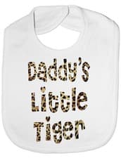 Image of Daddy's Little Tiger Baby Feeding Bib Gift