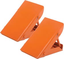Image of Silverline Folding Steel Wheel Chocks Pair (525748), Multi-Coloured - Multi-Colo