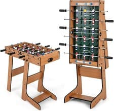Image of COSTWAY Foldable Child/Adult Space Saving Table Football