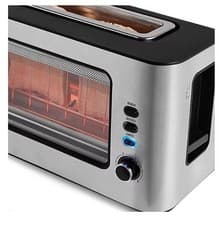 Image of Gorge Home Stainless Steel Glass Fronted 2- Slice Toaster New In Box