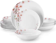 Image of Complete Dinner Set 18-Piece Crockery Dinnerware Dining Serving Plates for 6 New