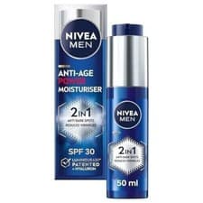 Image of NIVEA MEN Anti-Age 2in1 Power Moisturiser 50ml SPF 30, Luminous 630 NEW (862)