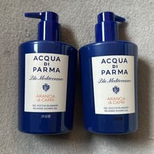 Image of 2x Acqua di Parma Blu Mediterraneo Arancia Di Capri Shower Gel 300ml. Brand New