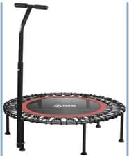 Image of 40 Mini Rebounder Fitness Trampoline for Adults with Bungee Cords and Safety Bar