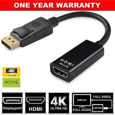 Image of 4K Display Port DP To HDMI Female Cable Adapter Converter DisplayPort for HD TV