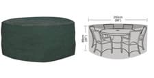 Image of Garland W1200 Polyethylene Weather Proof 6-8 Seater Round Furniture Cover Green