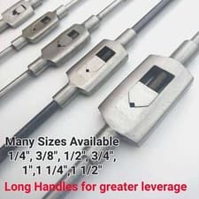 Image of Adjustable Tap Wrench Straight Handle Tap Wrench Holder Threading Tool Tap & Die
