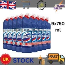 Image of 9pk of 750ml Domestos Unstoppable Unbeatable Strength Original Thick Bleach