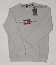 Image of Tommy Hilfiger Embroidered Striped Logo Sweatshirt