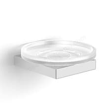 Image of IDEAL BATHROOMS ESSENTIAL URBAN SQUARE SOAP DISH HOLDER WITH GLASS: EA31015