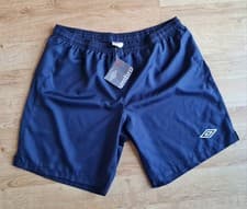 Image of VINTAGE MENS BNWT UMBRO 2008 CONTINENTAL DARK NAVY SHORTS SIZE XXL