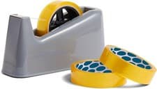 Image of Heavy Duty Tape Dispenser Weighted Anti-Slip Base Dual Core + 3 Tape Refills