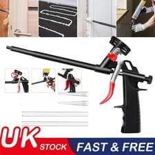 Image of PU Expanding Foam Gun Applicator Chrome Professional Grade Heavy Duty Teflon UK
