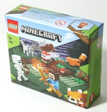 Image of LEGO Taiga Adventure Minecraft 21162 Set Steve Wolf Fox Skeleton NEW Sealed