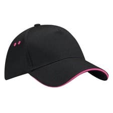 Image of Unisex 5 Panel Contrast Adjustable Baseball Cap With Sandwic RW222
